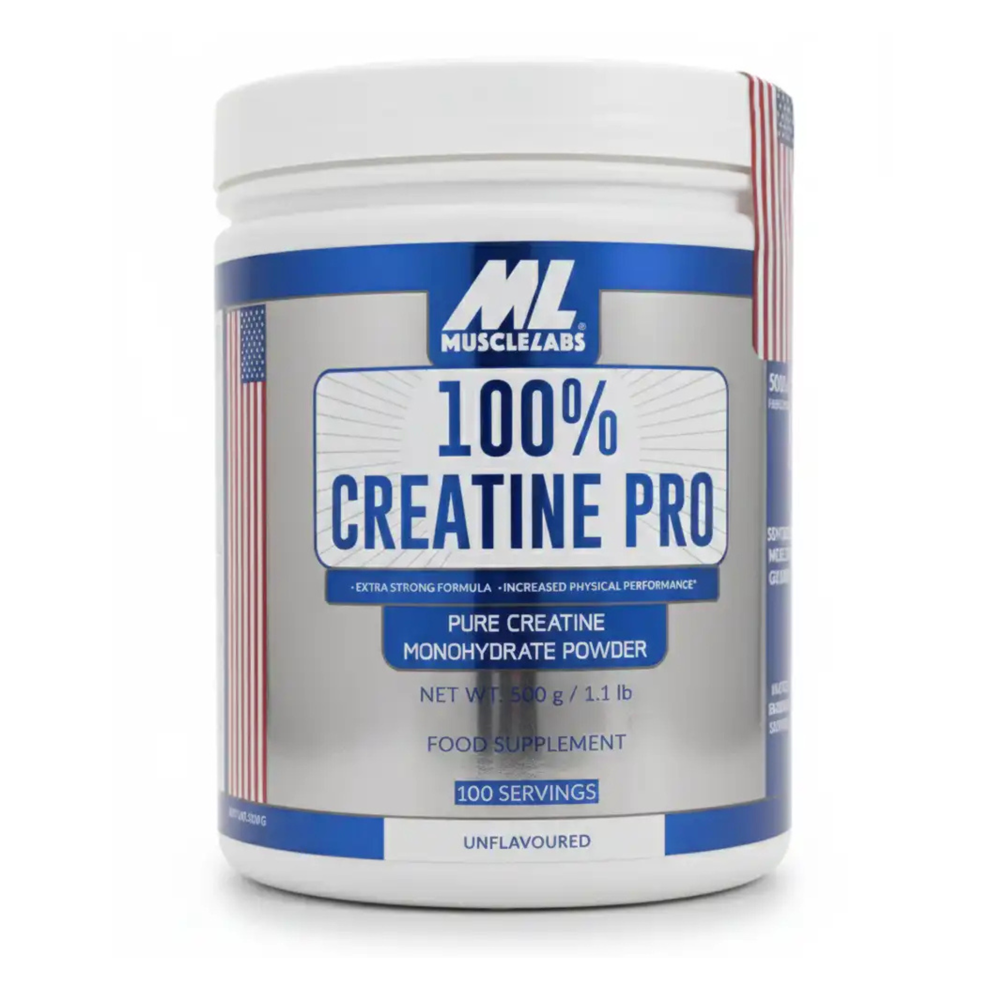 100% CREATINE MONOHYDRATE PRO 500G Saveur neutre - MUSCLELABS -